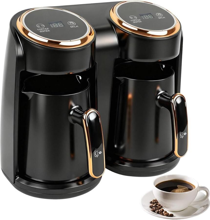 HEZIVO Koffiezetapparaat met Thermoskan Filterkoffie Turks Koffie Apparaat 600 W