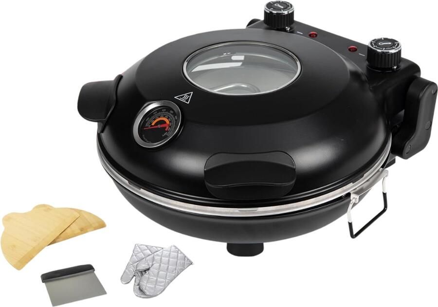 HEZIVO Pizarette 32 cm Pizza Oven Klaar in 4 Minuten 420 °C 1200 W
