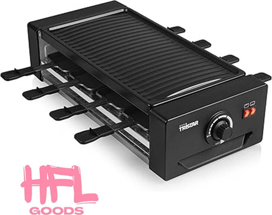 HFL Goods Gourmetstel Multifunctioneel Racelette Grillen Pizza's Maken Gourmetset