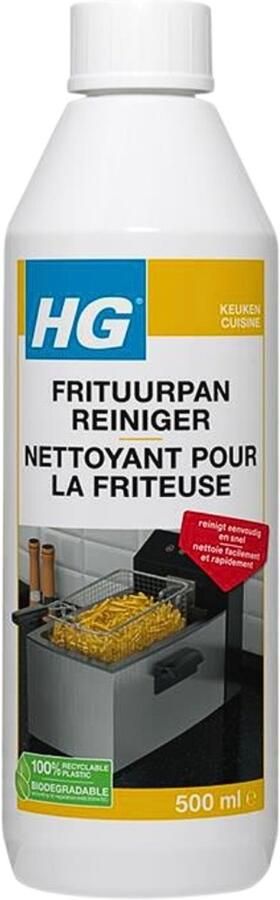 HG 1 x Frituurpanreiniger Verwijdert Aangekoekt Vet 500 ml Frituurpan Reinigen Vet Verwijderen Frituurvet Reinigen Frituurpan Reiniger Aangekoekt Vet Verwijderen