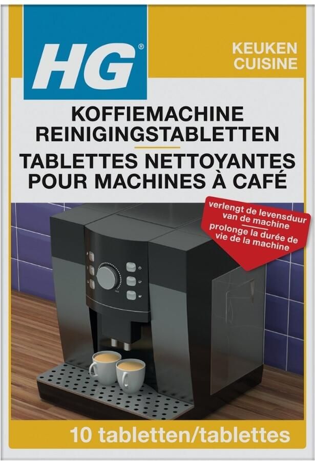 HG 1 x Koffiemachine Reinigingstabletten 10 tabletten Koffiemachine Reinigen Koffiemachine Ontkalken Koffiemachine Schoonmaken Koffiemachine Onderhoud Koffiemachine Reinigingstabletten