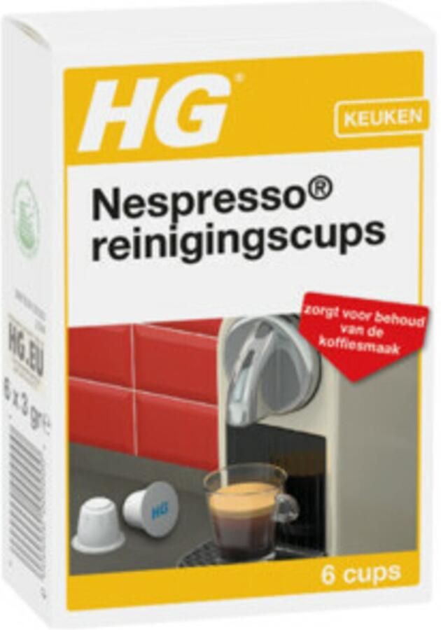 HG 1 x Nespresso Reinigingscups 6 stuks per verpakking Nespresso Reiniging Koffiemachine Schoonmaken Nespresso Cuphouder Schoonmaken Koffievet Verwijderen Koffie-aanbaksel Verwijderen - Foto 2
