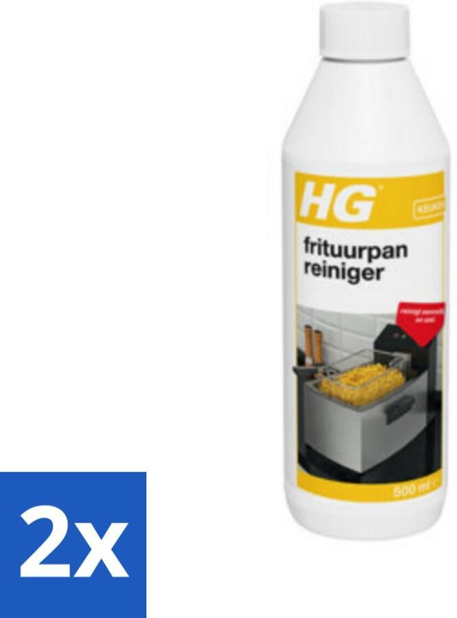 HG 2 x Frituurpanreiniger 500 ml Frituurpanreiniger Vet Verwijderen Aangekoekt Vet Frituurpan Schoonmaken Frituurpan Reiniging