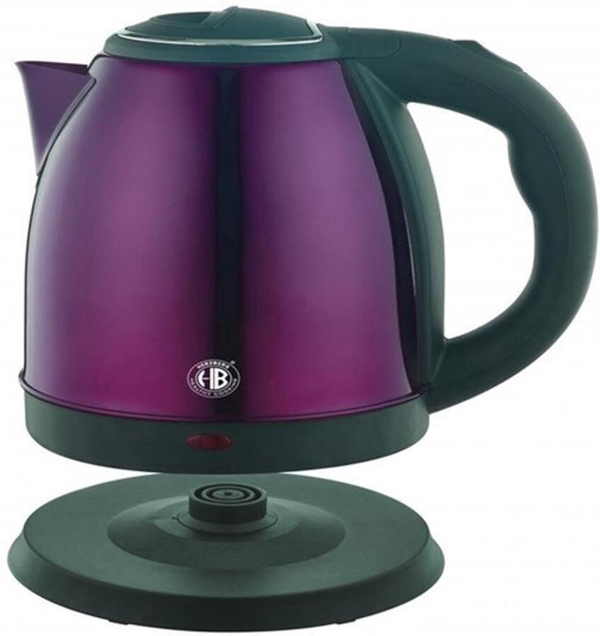 HG5011-PUR Elektrische waterkoker 1 8 l roestvrij staal draadloos violet platte bodemweerstand 1500 W automatische uitschakeling externe vulstand geïntegreerd filter 360°-fitting