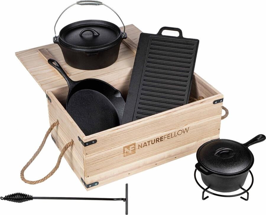 Hi Dutch Oven set 9 Delig Met opbergkist