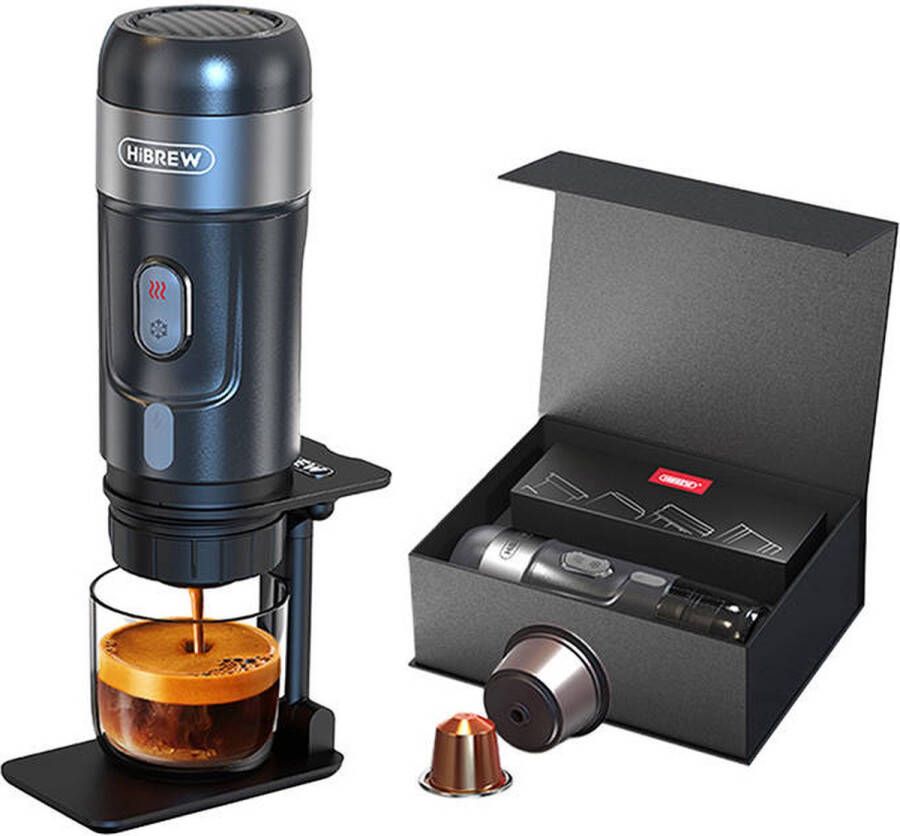 HiBrew Coffie Maker Draagbare Koffiezetapparaat Voor Auto & Thuis DC12V Expresso Koffiezetapparaat Fit Nexpresso Dolce Pod Capsule Koffie Poeder H4A