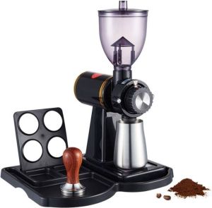 HiBrew Elektrische Koffiemolen Koffiebonen Koffiemolen Voor Bonen Koffiemolen Voor Espresso 8 Maal Niveaus Incl. Tamper & Cups Houder