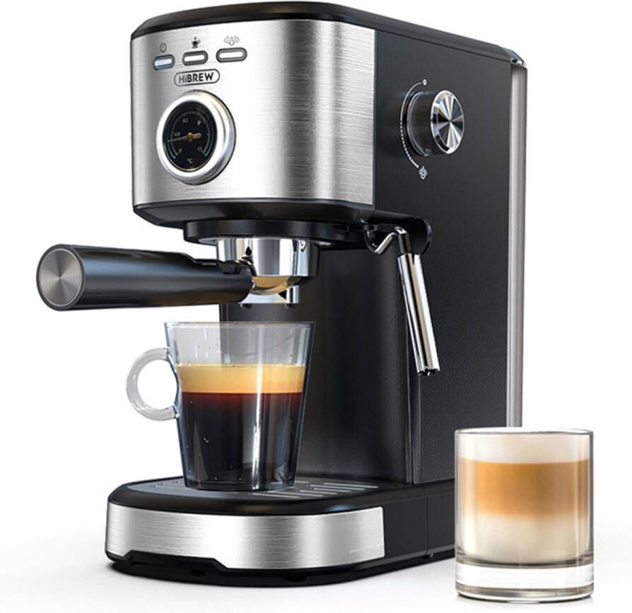 HiBrew H5A Semi-automatische koffiemachine 1 2L watertank 15 bar & Smart Brew