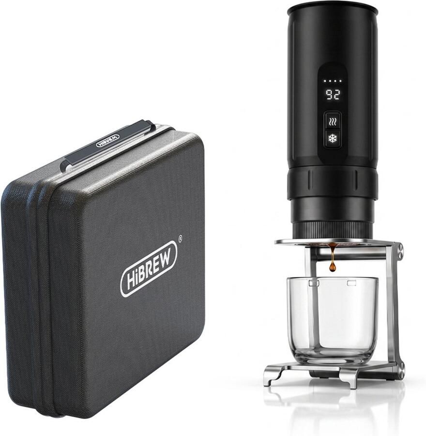 HiBrew Draagbare Elektrische Espressomachine Draagbare Espresso machine voor onderweg 100 ml Mini Reis Espressomachine Mini Koffiemachine – Oplaadbaar 7500mAh – Voor Camping Auto & Reizen