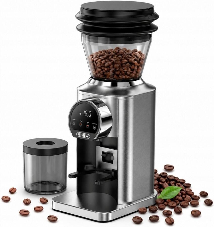 HiBrew G3 Plus Elektrische Koffiemolen – 31 Maalstanden – Plasma-Antistatisch – Slim Touchscreen – Voor Espresso Pour-Over en Filterkoffie