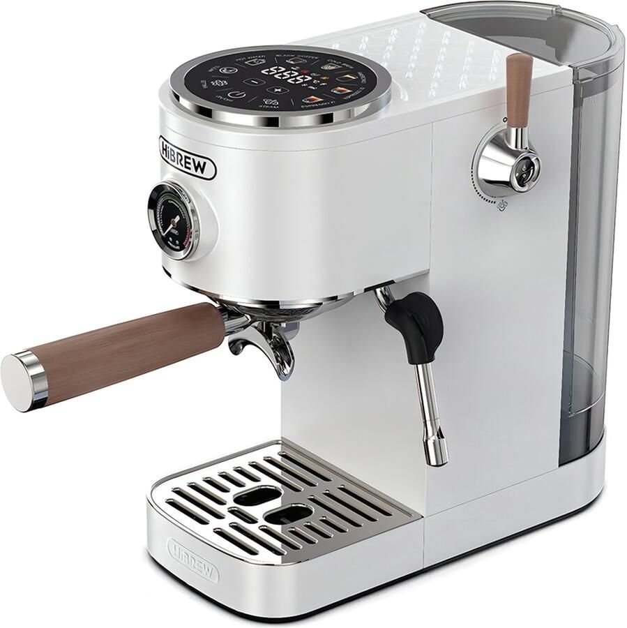 HiBrew H13 Halfautomatisch koffiezetapparaat touchscreen druk van 20 bar multifunctionele zetmodi verstelbare lekbak
