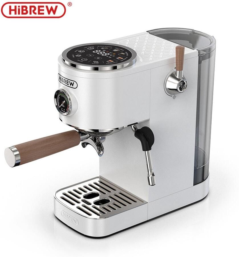 HiBrew H13 – Professionele 4-in-1 Halfautomatische Espressomachine met Touchscreen & Dual Boiler – 20 Bar – 58mm Portafilter – Voor Espresso Americano Zwarte Koffie Heet Water & Cold Brew - Foto 2