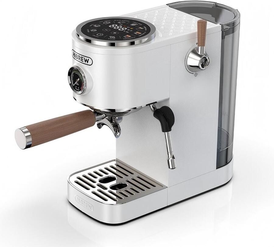HiBrew H13 – Professionele 4-in-1 Halfautomatische Espressomachine met Touchscreen & Dual Boiler – 20 Bar – 58mm Portafilter – Voor Espresso Americano Zwarte Koffie Heet Water & Cold Brew - Foto 2