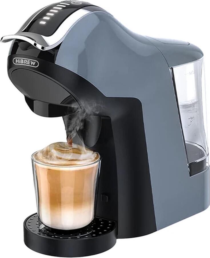 HiBrew H17 4-in-1 Koffiemachine – 20 Bar – Hot & Cold Extractie – Touchscreen – Compatibel met Nespresso Dolce Gusto Koffiepads Gemalen Koffie – 7 Waterstanden – 1000ml Reservoir