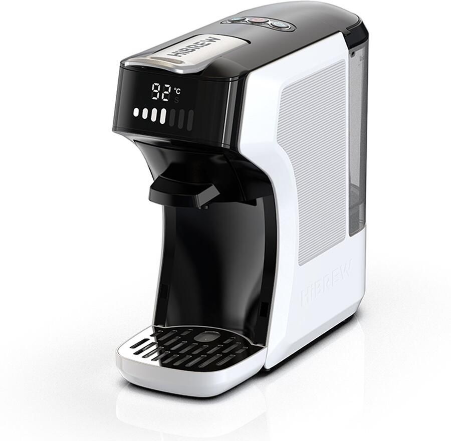 HiBrew H1C Pods koffiemachine 20 bar hogedruk-extractie warm koud zetten 7-traps waterinstelling compatibel met NSDG Wit