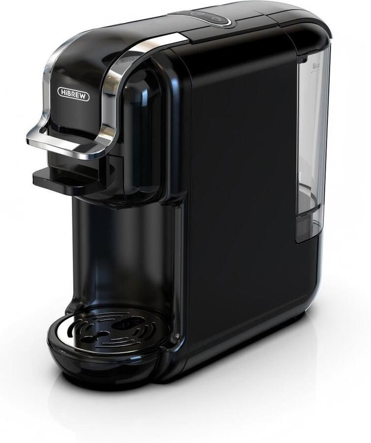 HiBrew H2A 4-in-1 Koffiezetapparaat voor Koude Warme Extractie Koffiesterkte Handmatig Instelbaar 19 Bar Hoge Extractie Afneembaar Waterreservoir van 600 ml Bescherming Tegen Droogkoken Zwart