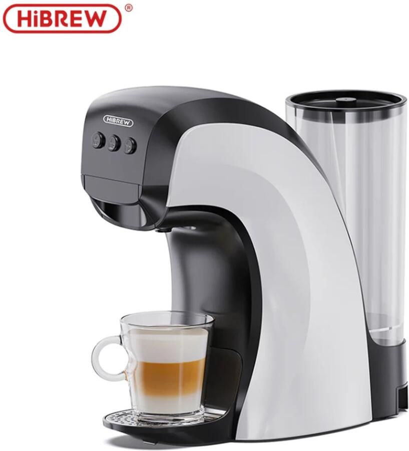 HiBrew H3B Koffiecupmachine 19Bar 3-in-1 (NS DG capsules & gemalen koffie) 850ml Zwart