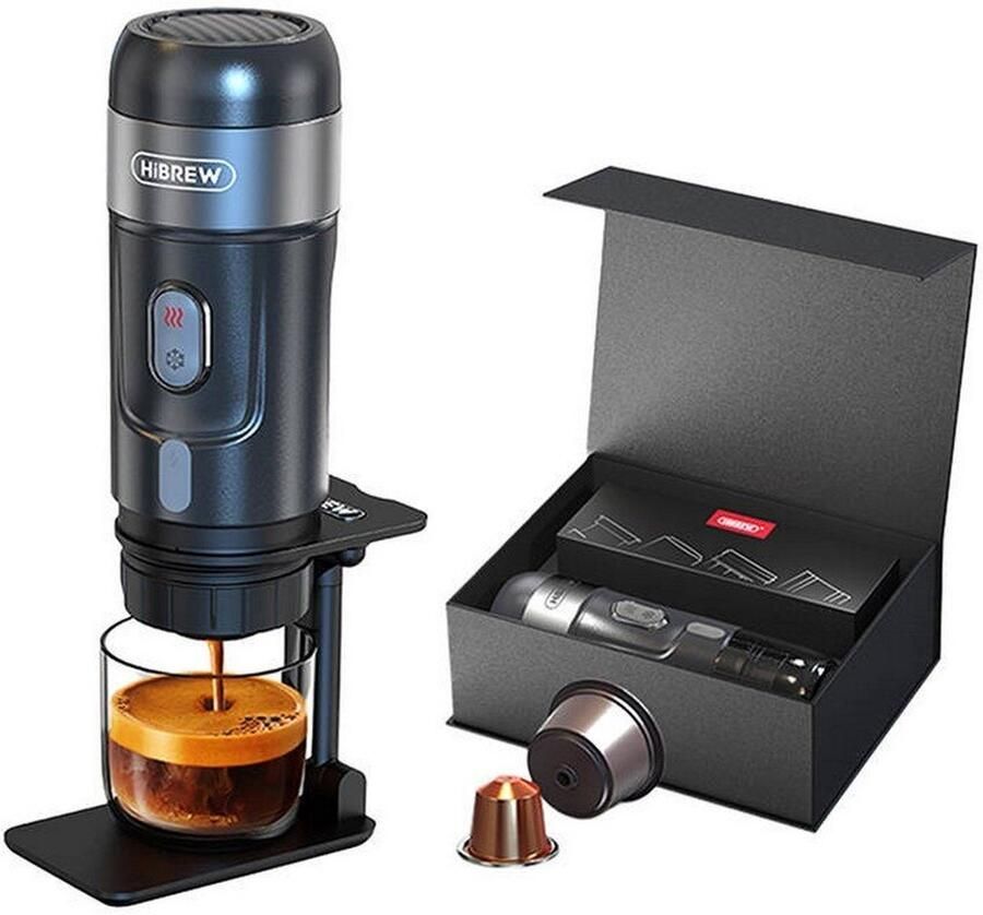 HiBrew Coffie Maker Draagbare Koffiezetapparaat Voor Auto & Thuis DC12V Expresso Koffiezetapparaat Fit Nexpresso Dolce Pod Capsule Koffie Poeder H4A
