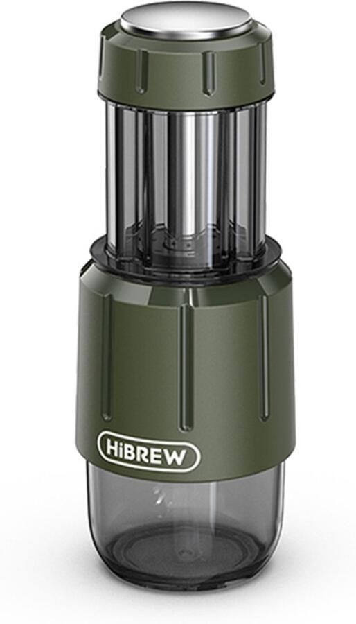 HiBrew H4D 2-in-1 draagbaar espressoapparaat handmatige handpers voor koffiecapsules en gemalen koffie warm koud koffiezetapparaat voor op reis en thuisgebruik