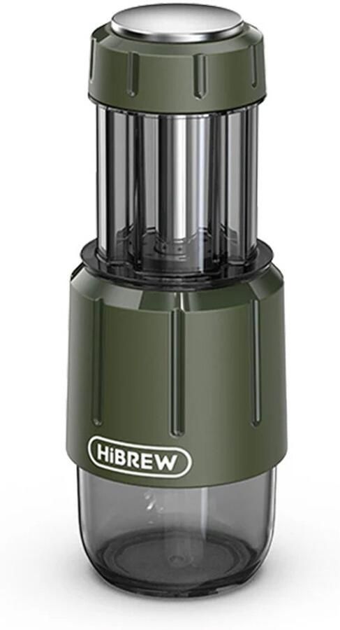 HiBrew H4D 2-in-1 Draagbare Handmatige Espressomachine – 8-15 Bar – Geschikt voor NS Capsules & Gemalen Koffie – RVS – Slechts 440g