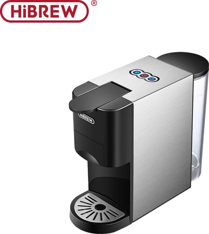 HiBrew Koffieapparaat Koffiezetapparaat Koffie Machine Koffie Pads Grijs 1 Cup