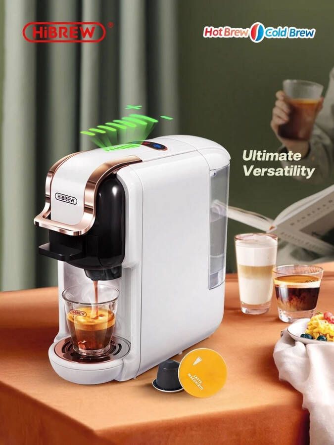 HiBrew Koffiezetapparaat 4-in-1 Compatibel ontwerp Koud warm functie Dolce gusto apparaat Koffiezetapparaat cups Wit