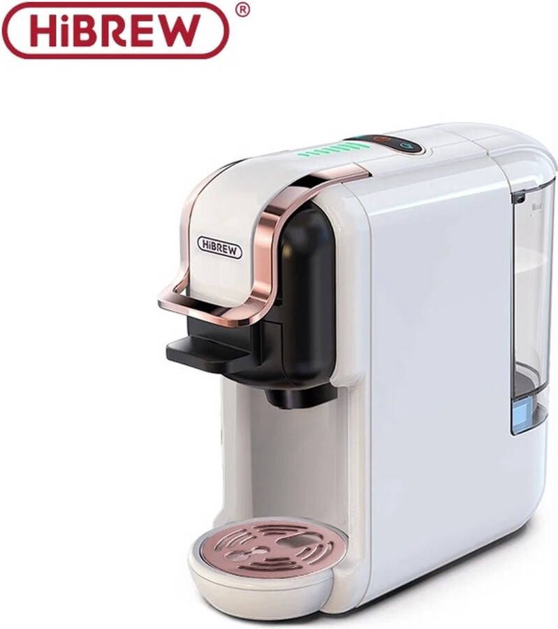 HiBrew Koffiezetapparaat – Senseo – 5-in-1 – Koffiemachine – Meerdere Capsules – Koffiepadmachine Heet Koud – 19Bar – 1450W – Wit