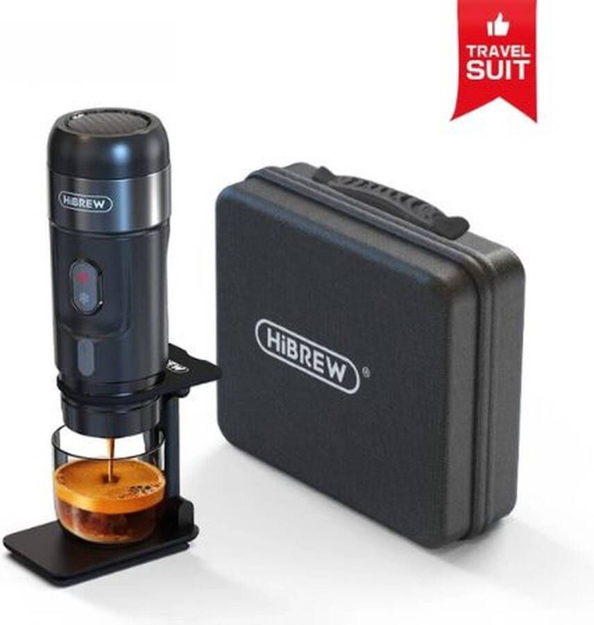 HiBrew MensStore Draagbaar Koffiezetapparaat Koffiemachines Voor Auto & Thuis 3-in-1 Compatibel Met DG Cups Nes Cups En Filter Koffie