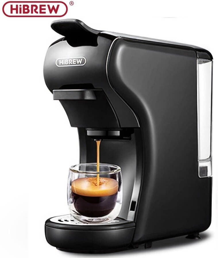 HiBrew Multifunctioneel 4 in 1 Koffiezetapparaat 600 ml (Zwart)
