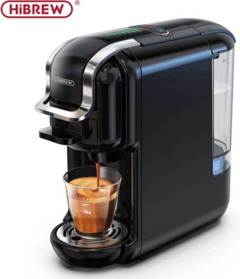 HiBrew Multifunctioneel 5-in-1 Koffiezetapparaat Dolce Gusto Nespresso Espresso Pads Gemalen Koffie en Kcups (Kleur : Zwart)