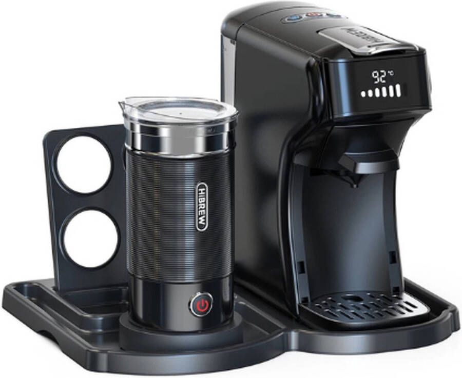 HiBrew Mygroot Koffiezetapparaat cups 6 -in-1 Compatibel ontwerp Koud warm functie Zwart