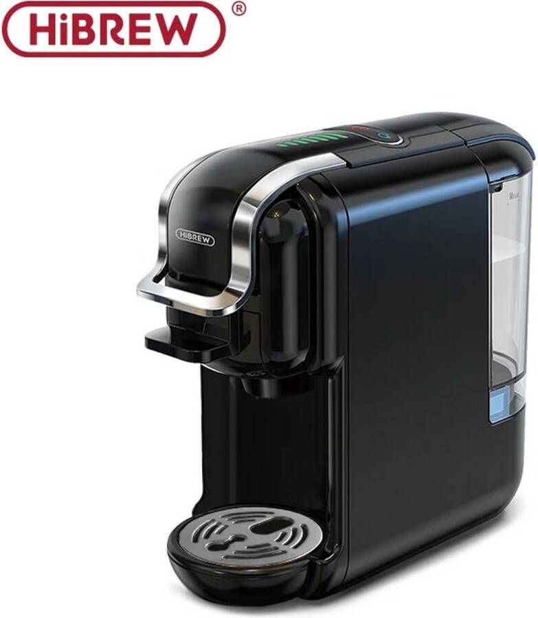 HiBrew Nueva Vida Koffiezetapparaat 5 in 1 Compatibel Met Cups Pads en Filter Koffie 1450W 19Bar Espresso Koud Warm functie Zwart