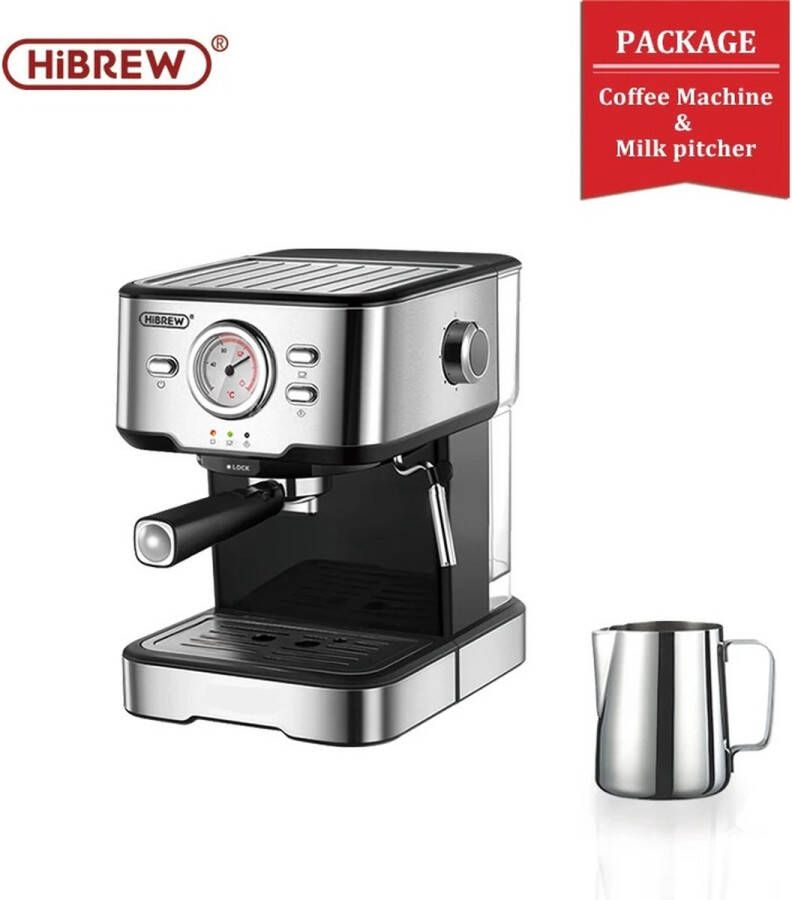 Seastone Hibrew Barista Koffiemachine Semi-automatische Espressomachine Heet water Stoomtemperatuurweergave Voor Espresso Koffie Cappuccino