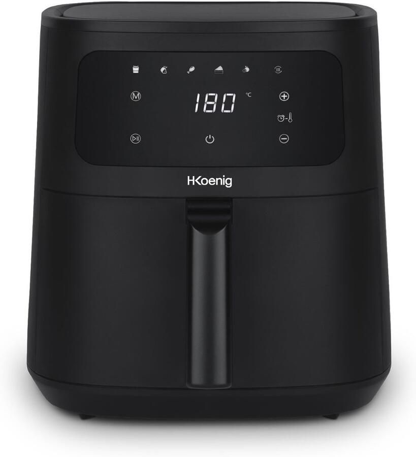 H.KOENIG HKoeNIG Olievrije Friteuse FRY840 4L Capaciteit 6 Kookprogramma's 1300W