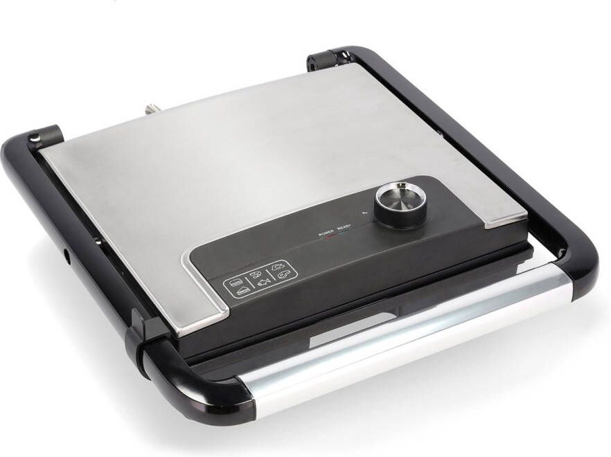 Holm Paninigrill 2000 watt Zwart Zilver