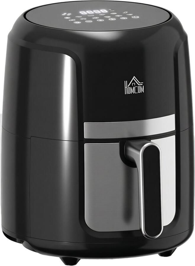 Homcom Airfryer Staal 34 2 x 25 6 x 31 8 cm Zwart