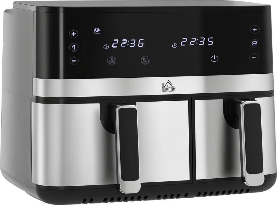 Homcom -Heißluftfritteuse-Stahl Kunststoff-41 8L x 39 2B x 31 1H cm-Schwarz
