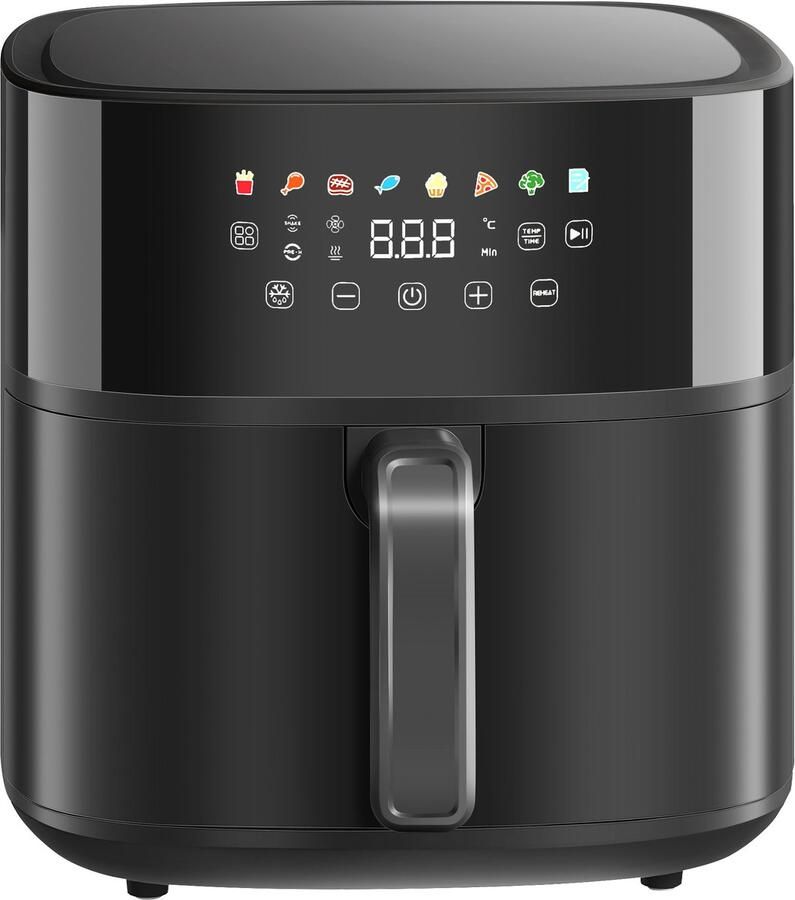 Homcom Heteluchtfriteuse Staal Kunststof 41L x 32 5B x 32H cm Zwart