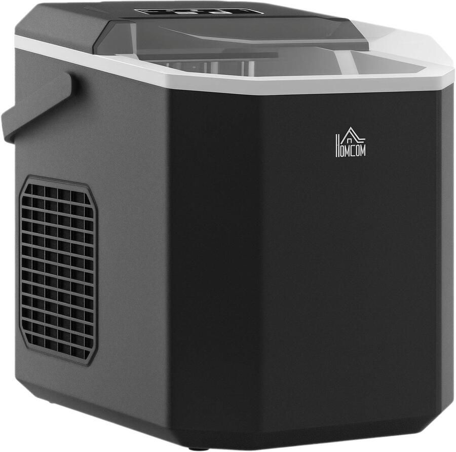 Homcom ijsmachine PP 22 2 x 29 4 x 29 cm Zwart