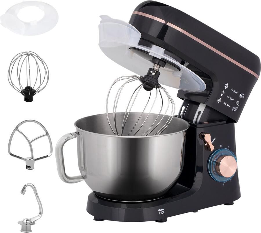 Homcom -Küchenmaschine-Edelstahl-41L x 26B x 32H cm-Schwarz