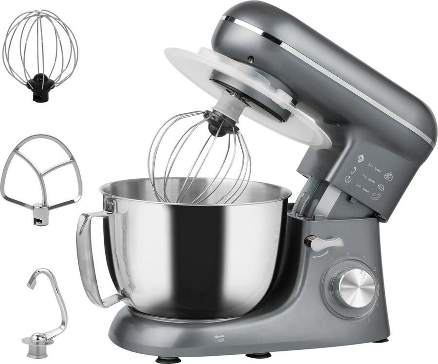 Homcom Mixerstandaard Roestvrij staal 35x22x29cm Zilver