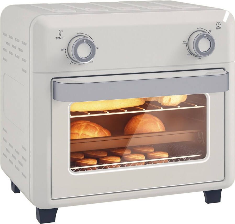 Homcom mini oven roestvrij staal 32L x 27 2B x 29 8H cm cremewit