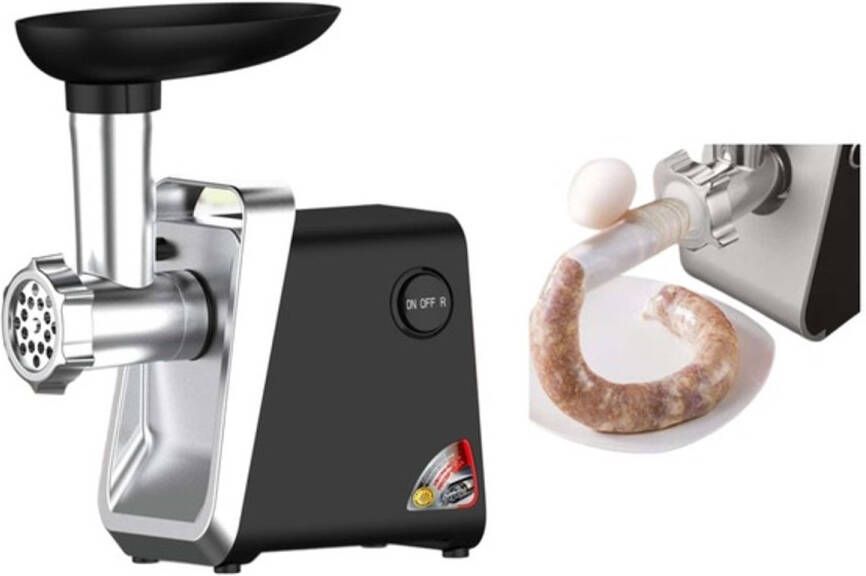 Home & Marker Automatische Vleesmolen en Worstenmaker Gehaktmolen Vlees Molen Gehakt Molen Inclusief Toebehoren 700W MESOMIX - Foto 2