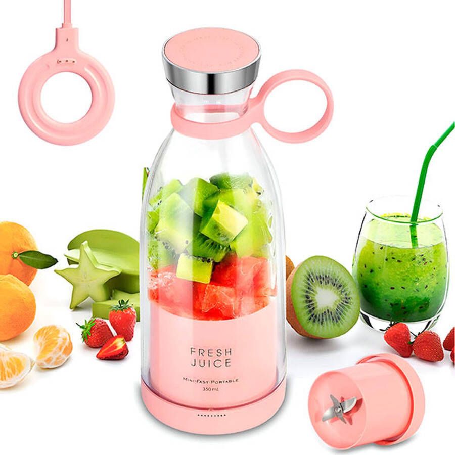 Home & Marker Draagbare Blender Perfect voor Smoothies Sappen en Babyvoeding Roze JUICIFY