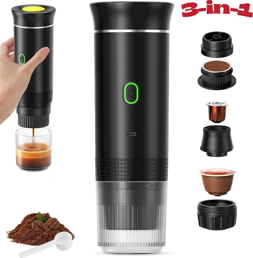 Home & Marker Draagbare Koffiemachine Draagbare Espressomachine Draagbaar Koffiezetapparaat Reis Koffiezetapparaat Geschikt Voor Capsule Koffie ESPRESSNA