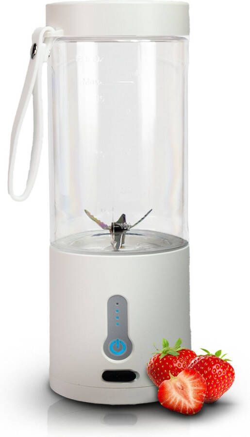 Home2LS Draagbare Blender Draadloze Blender To Go Portable Blender Protein Shaker Smoothie Maker USB Oplaadbaar 500 ML Wit