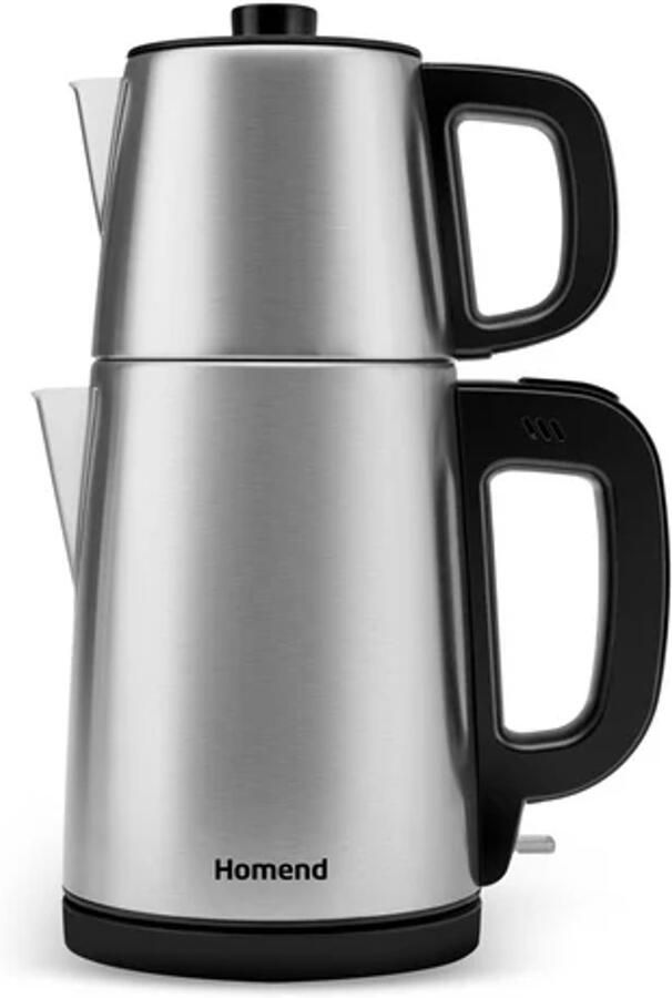 Homend Royaltea 1728H Theemachine – 1650W – RVS Waterkoker & Theezetter – 0 95L 1 8L – Inox