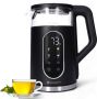 HomeShift Waterkoker met Temperatuurregeling Warmhoudfunctie Dubbelwandig Elektrisch 1 7 Liter 2200W Zwart - Thumbnail 2