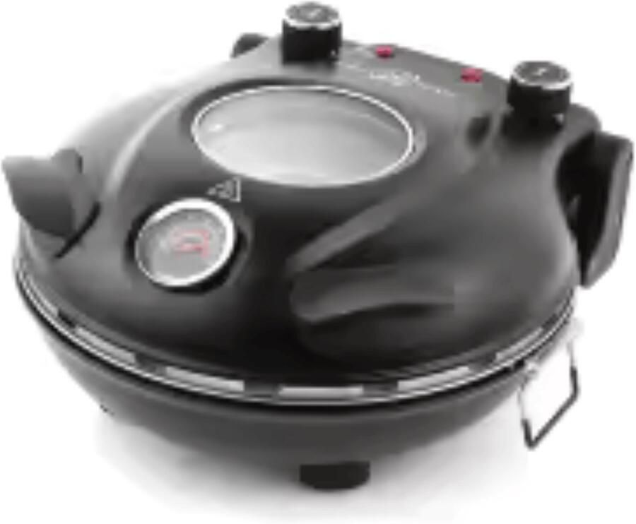Homezo pizzamaker Pizza steen Pizza pan 1200W Boven- en onder warmte 5 Temperatuurstanden Keramische pizzasteen 32 cm