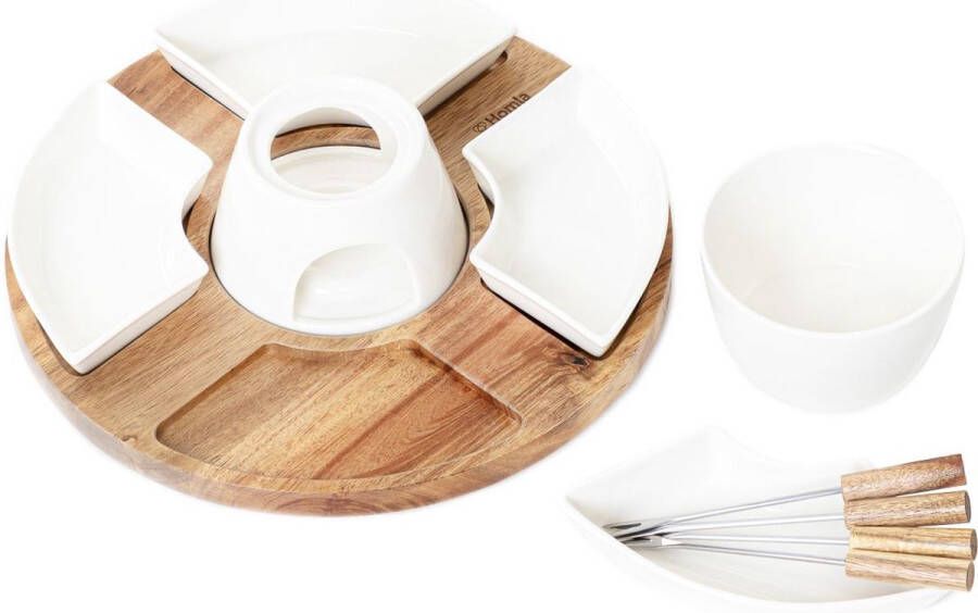Homla MOOKA Fondue set wit 27x13 cm